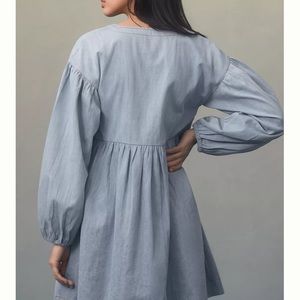 Anthropologie long sleeve babydoll mini dress